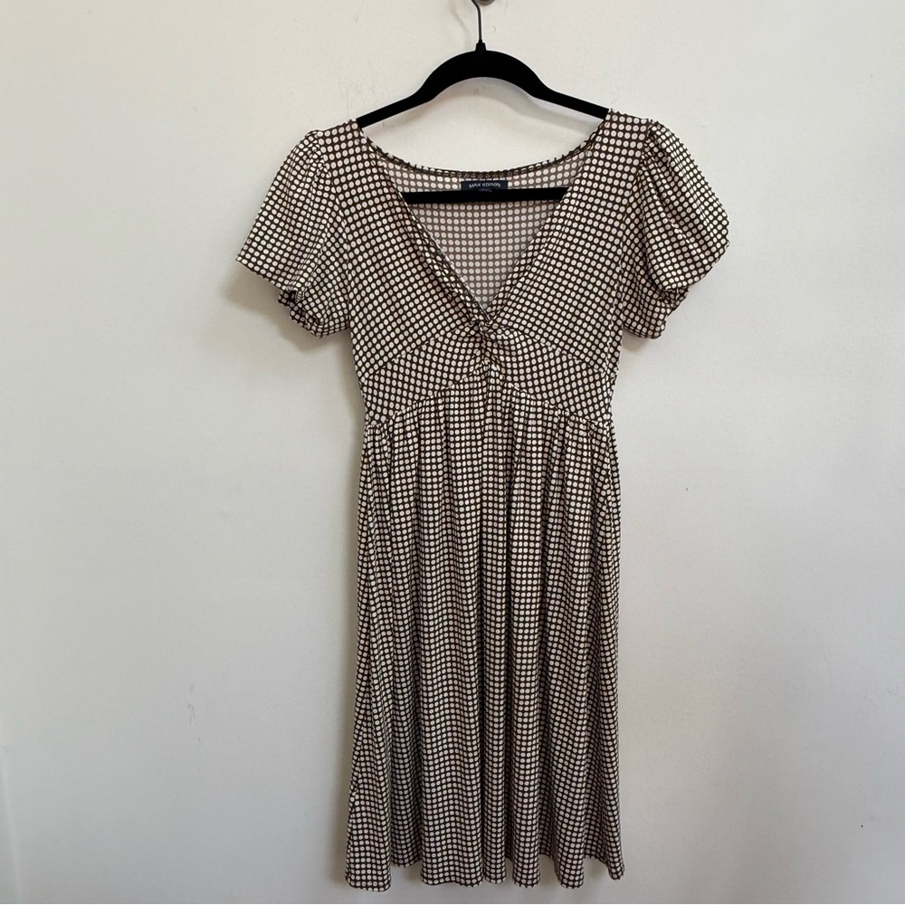 Max edition brown & white polka dot dress size XS